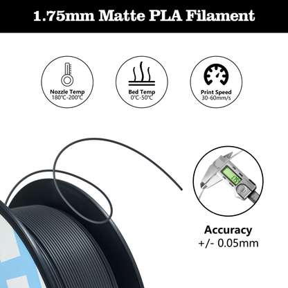 Hello3D Matte Black PLA 1kg