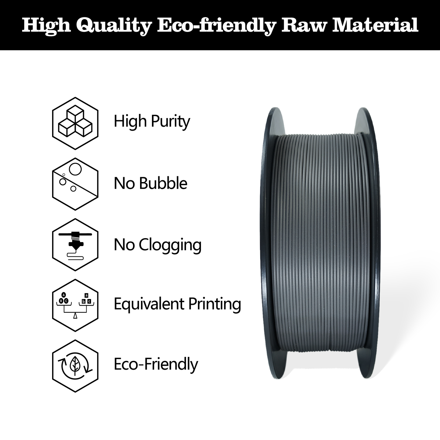 Hello3D Matte Grey PLA 1kg