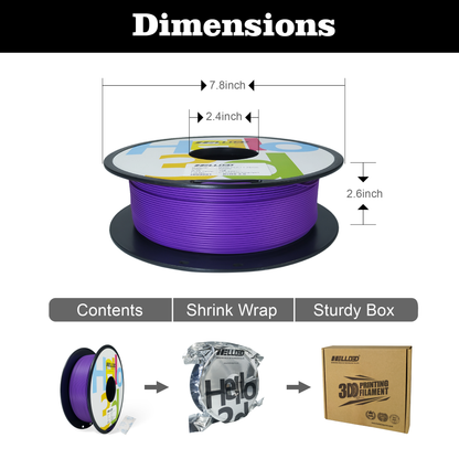 Hello3D Matte Purple PLA 1kg