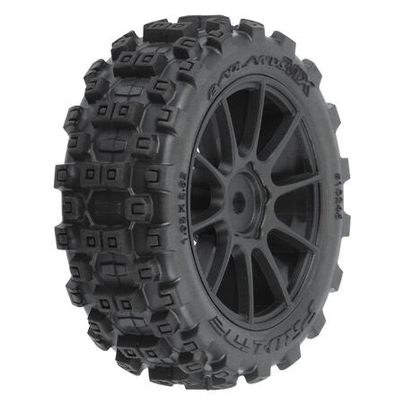 Proline Badlands MX 1.9" Buggy Tires MTD Mach-10 Black Wheels: Typhon GROM - PRO1024610