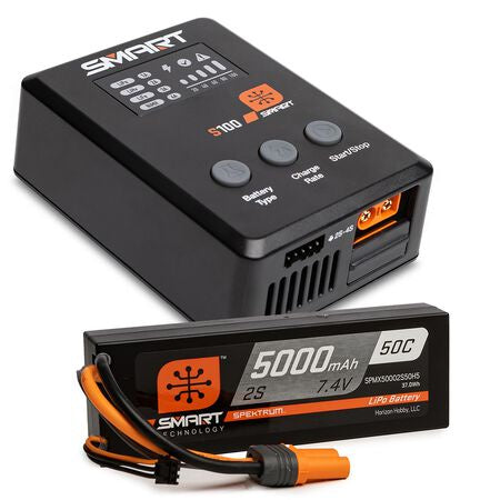 Spektrum RC Smart PowerStage Surface Bundle w/2S Smart 50C LiPo Battery (5000mAh) (IC5) - SPMX-1032