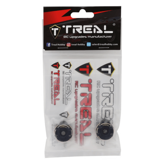 Treal Hobby Redcat Ascent-18 Brass Outer Portal Covers (Black) (2) (47.4g) - TLHTASCENT18-06