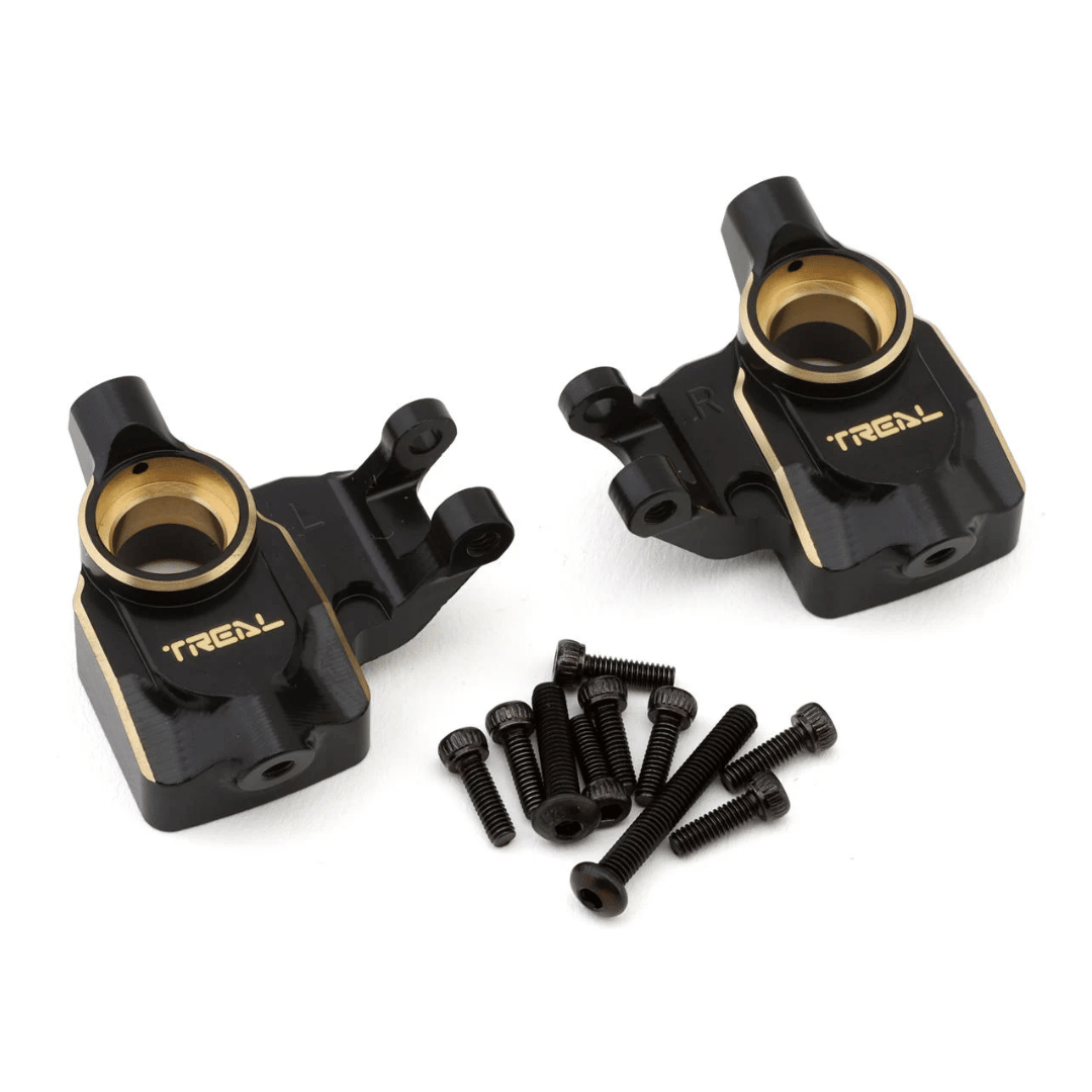 Treal Hobby Axial UTB18 Brass Front Steering Knuckles (Black) - TLHTUTB18-22