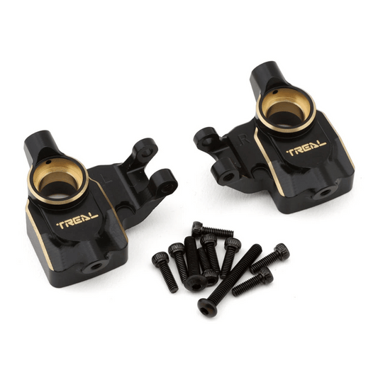 Treal Hobby Axial UTB18 Brass Front Steering Knuckles (Black) - TLHTUTB18-22