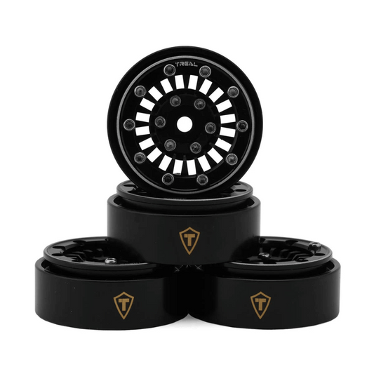 Treal Hobby Type C 1.0" Brass Beadlock Crawler Wheels (4) (27.3g) - Assorted Colours