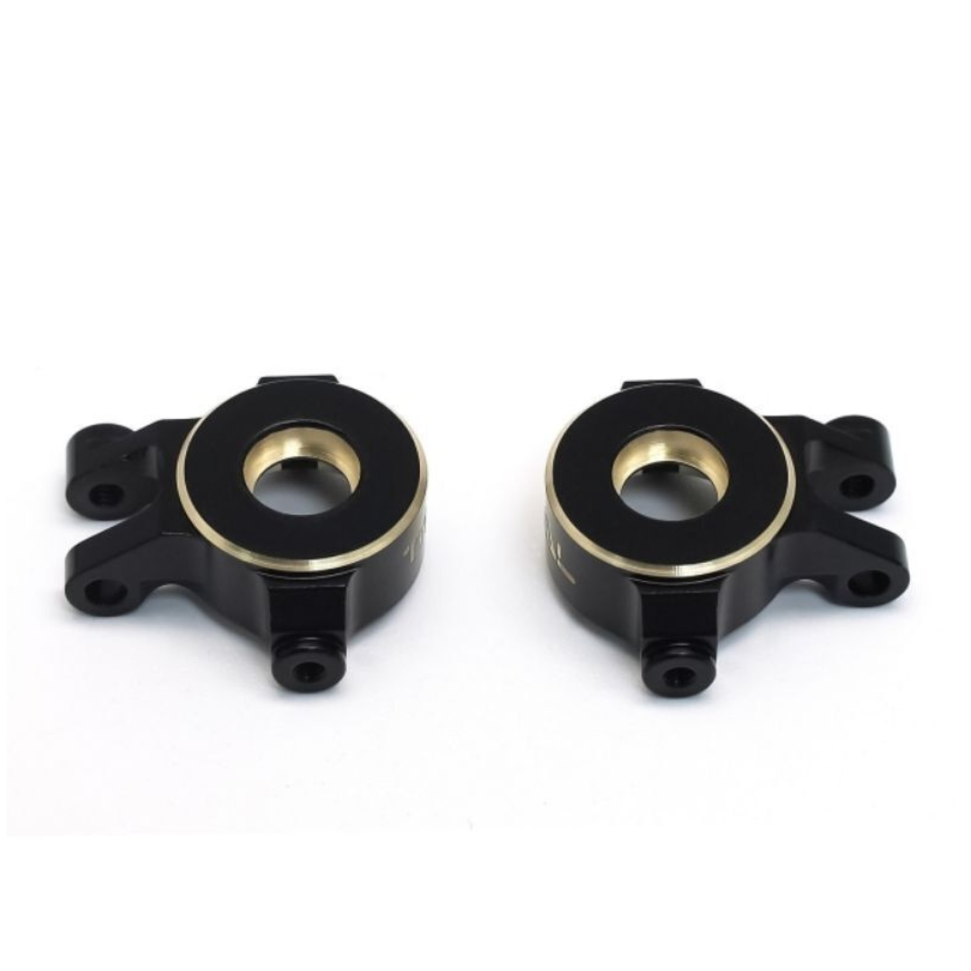 Treal Hobby Brass Front Steering Knuckles for Traxxas TRX-4M (Black) (2) (9.7g) - TLHTTRX-4M-05