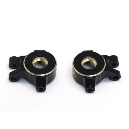 Treal Hobby Brass Front Steering Knuckles for Traxxas TRX-4M (Black) (2) (9.7g) - TLHTTRX-4M-05