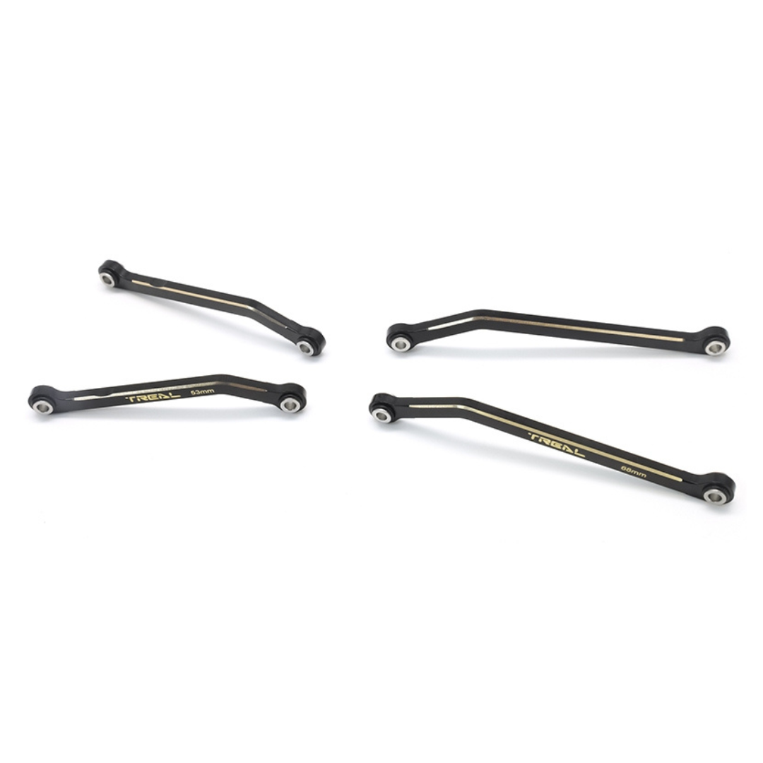 Treal Hobby Brass High Clearance Lower Suspension Links for Traxxas TRX-4M (Black) (4) (27.3g) - TLHTTRX-4M-85