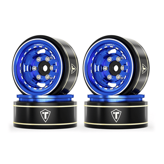 Treal Hobby Type H 1.0" Aluminum 6-Slot Beadlock Wheels - Assorted Colours