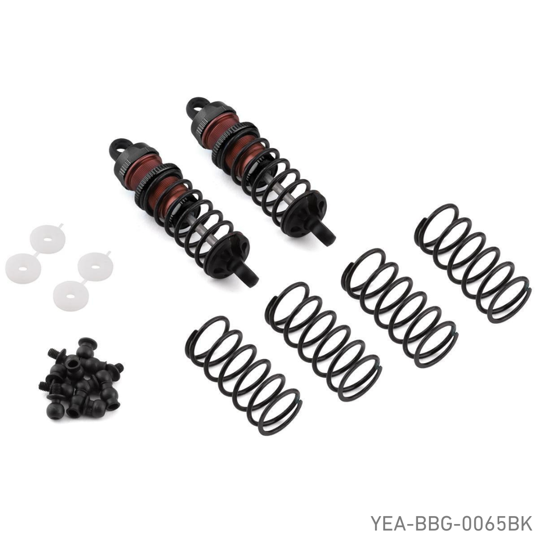 Yeah Racing Aluminum Go Big Bore Off-Road Shocks (Black) (2) (65mm) - YEA-BBG-0065BK