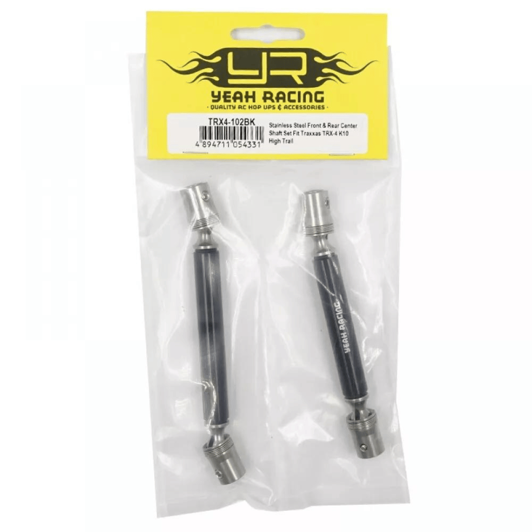 Yeah Racing Steel Center Driveshafts Set for Traxxas TRX-4 High Trail - YEA-TRX4-102BK