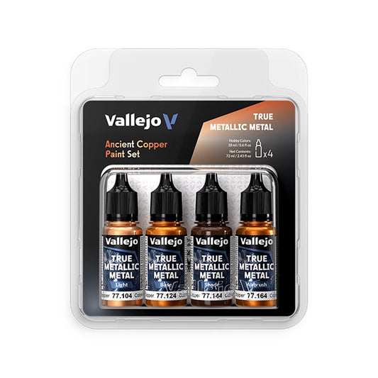 Vallejo True Metallic Ancient Copper 4pc Colour Set - VAL77253
