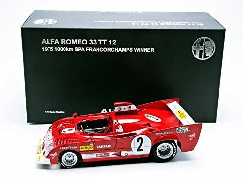 (Pre Owned) AutoArt Signature Alfa Romeo 33 TT 12 1975 1000km Spa winner 1:18 87503
