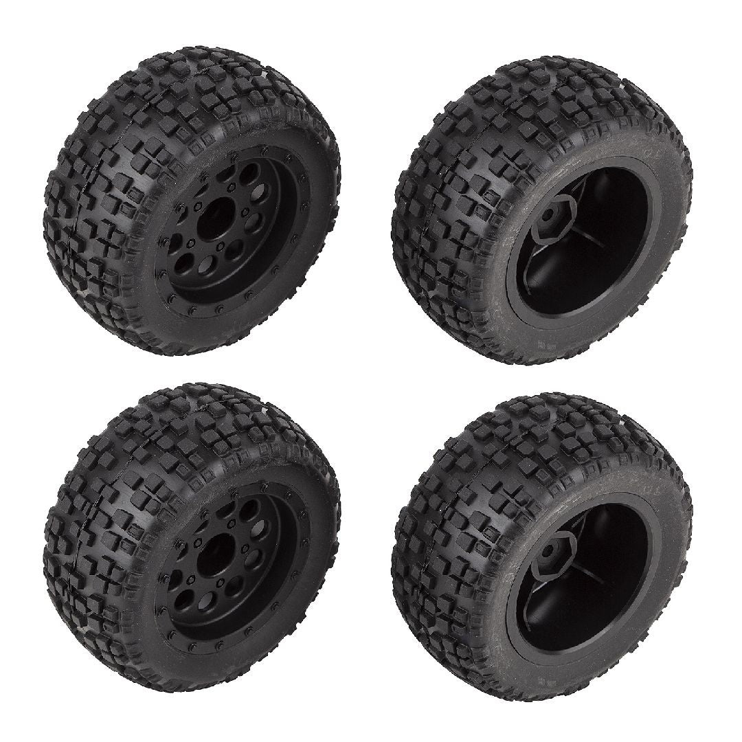 Team Associated Reflex 14MT Pre-Mounted Tires (4) (Black) - ASC21620