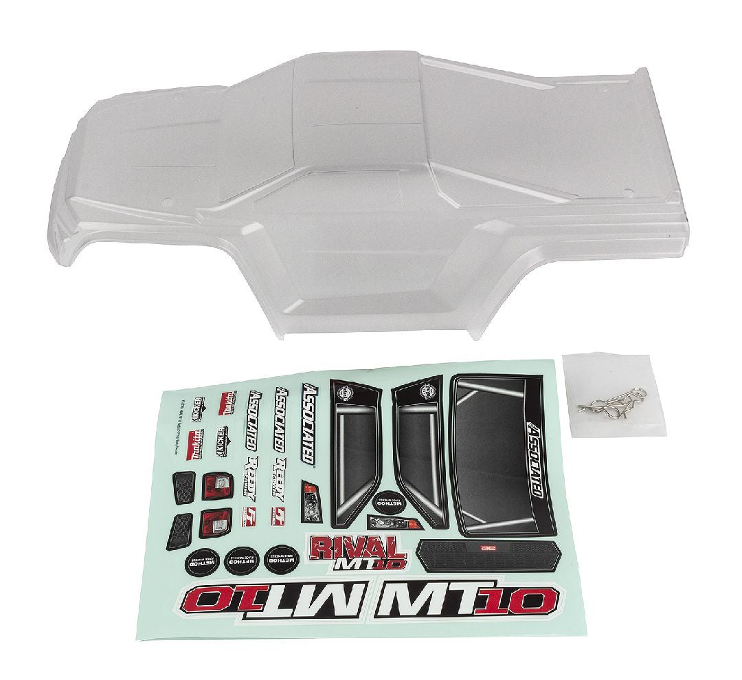 Team Associated Rival MT10 V2 Body (Clear) - ASC25829