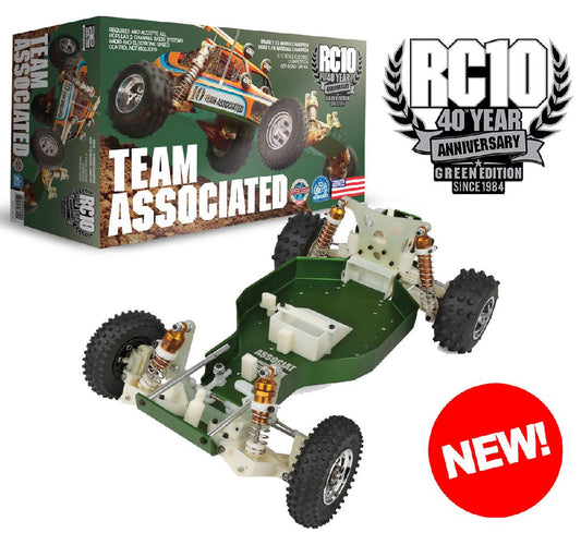 Team Associated RC10 40th Anniversary 1/10 Electric 2WD Buggy Kit (Green) (Limited Edition) - ASC6010