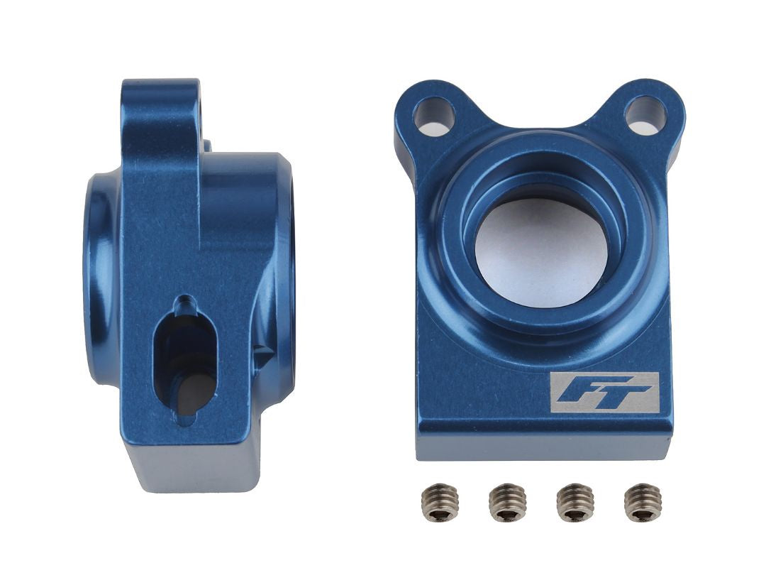 Team Associated RC10B74.1 FT Rear Hubs - Blue Aluminum ASC92270