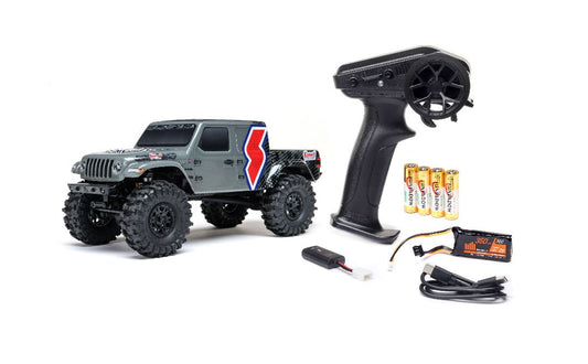Axial SCX24 Summit Racing Jeep® JT Gladiator 1/24 4WD RTR Scale Mini Crawler (Grey) w/2.4GHz Radio, Battery & Charger - AXI-2324