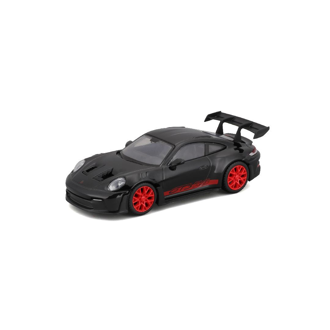 Bburago 1/43 Race Porsche 911 GT3 RS - Black w/ Red Text - BUR18-38313