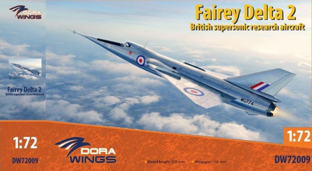 Fairey Delta 2 Aircraft 1/72 #72009 by Dora Wings