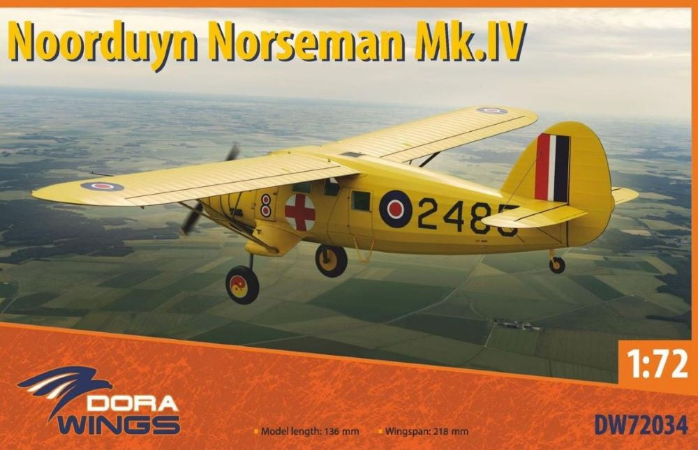 Noorduyn Norseman Mk IV Aircraft 1/72 #72034 by Dora Wings