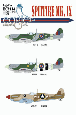 Eagle Editions Decal Set 1/48 Spitfire Mk. IX Part 1 EC114-48