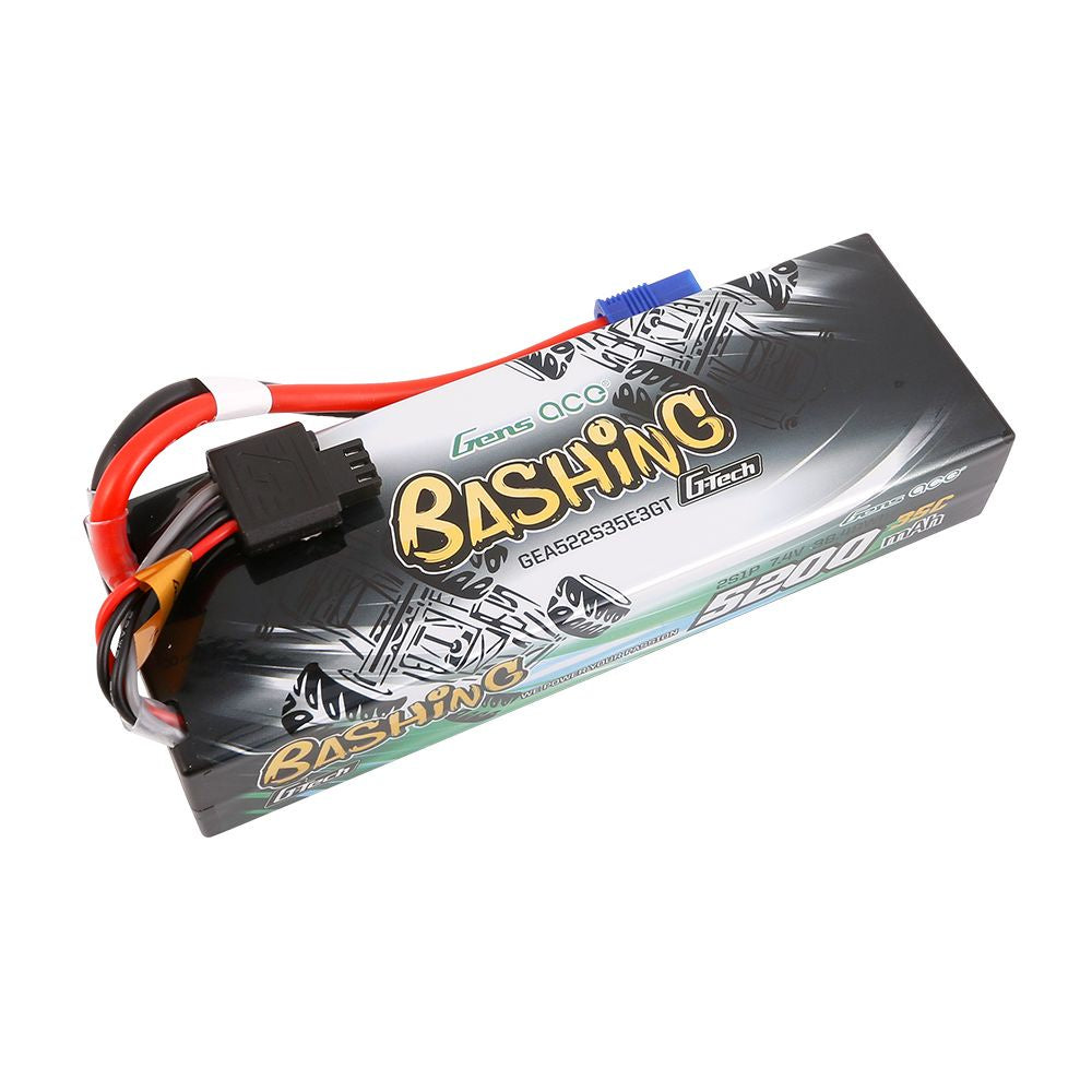 Gens Ace 2S G-Tech Smart "Bashing" LiPo Battery 35C (7.4V/5200mAh) w/EC3 - GEA522S35E3GT