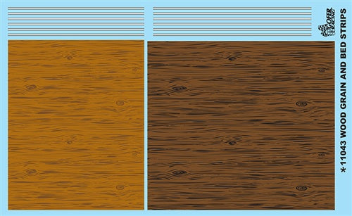 Gofer Racing Wood Grain And Bed Strips Model Car Decals 1/24 - GR11043