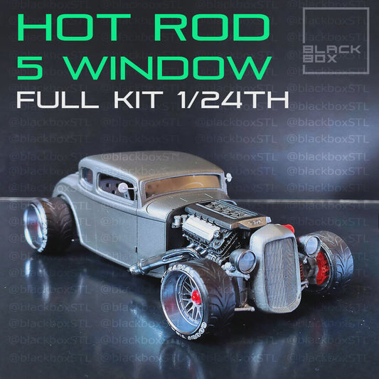 Model Maker's Full Model Kit 1/24 5 Window Duece Coupe Hot Rod Kit