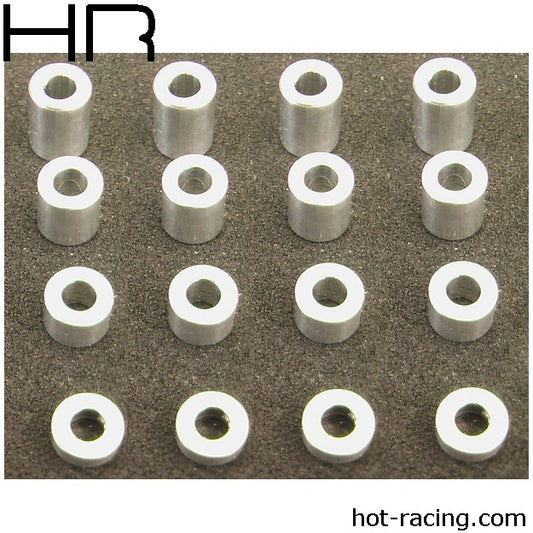 Hot Racing M3 Medium Aluminum Standoff Spacers - HRASPC3006