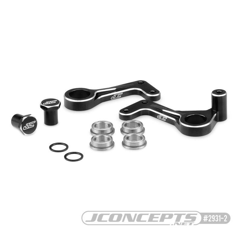JConcepts RC10T Aluminum Steering Bellcranks (Black) - JCO2931-2
