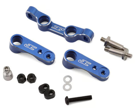 JConcepts Team Associated RC10B7/RC10B7D Aluminum Steering Bellcrank Kit (Blue) - JCO5209-1