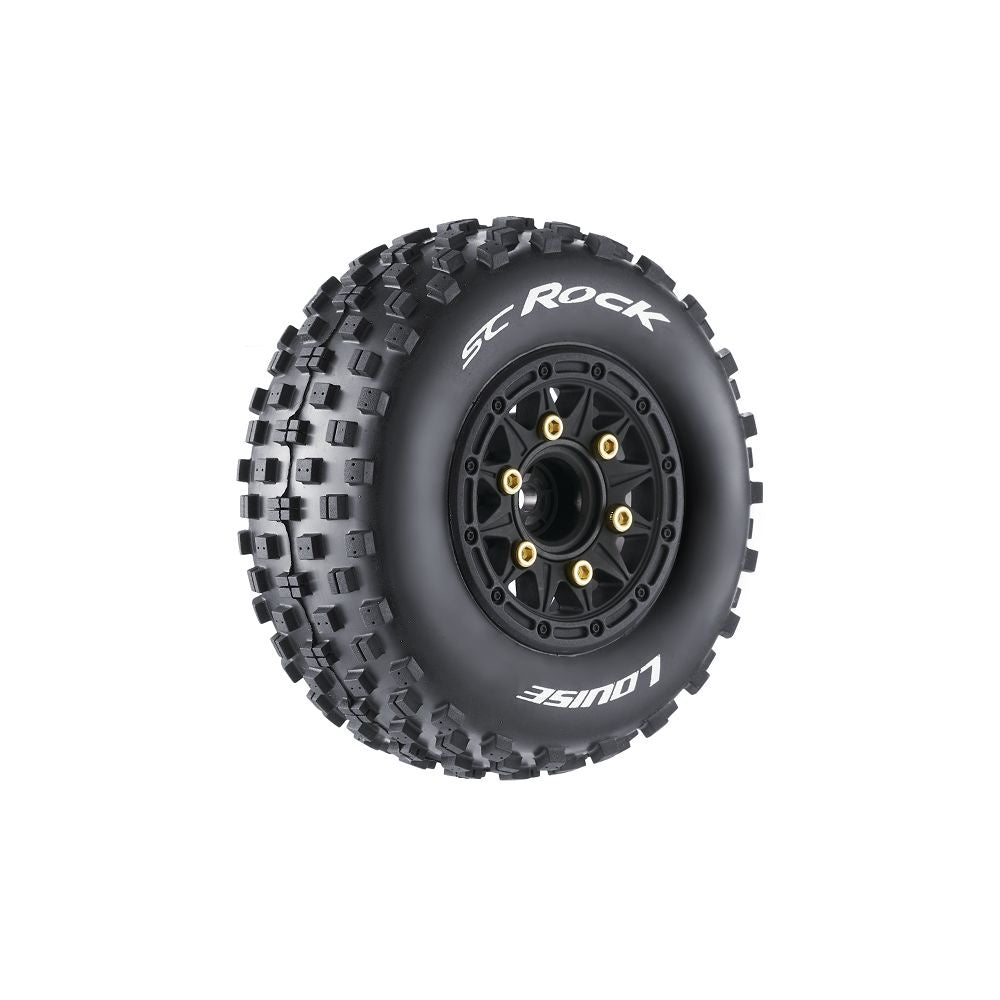 Louise R/C SC-Rock 2.2/3.0" - 12,14,17mm Rem Hex Blk Wheels(2) - LOULT3229SB