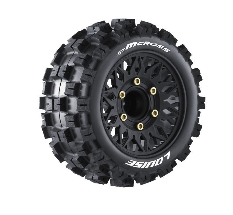Louise R/C ST-Mcross 2.8" Removable Hex Black Whls 4.1" OD(2) - LOULT3272SX