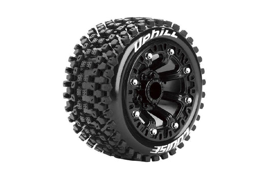 Louise R/C ST-Uphill 2.2"-12mm Hex Black Wheels (Front/Rear)(2) - LOULT3279SB