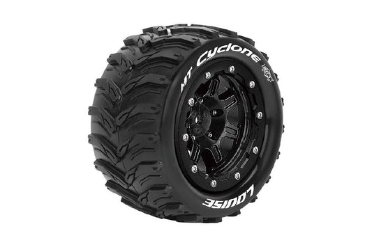 Louise R/C MT-Cyclone on Black Wheels (2) for Traxxas Maxx - LOULT3331SB