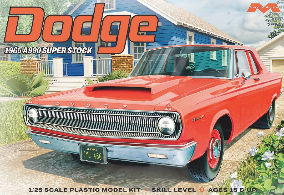 1965 Dodge A990 Super Stock 1/25 Model Kit #2460 by Moebius