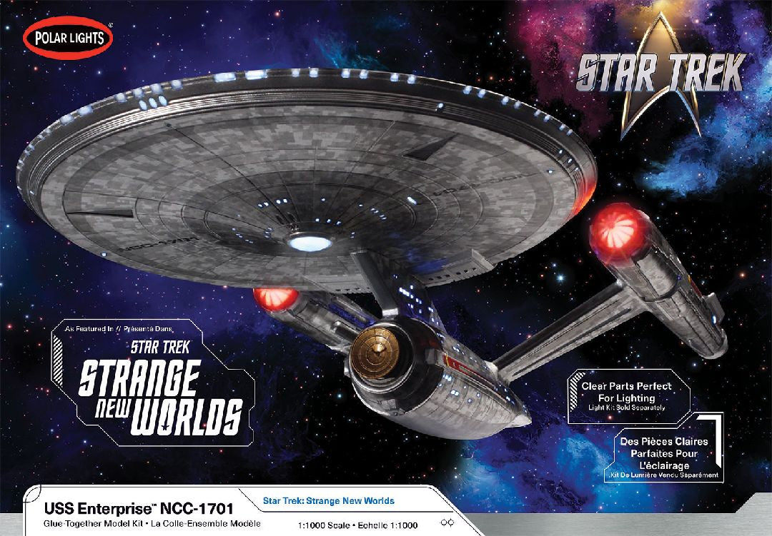Strange New Worlds Enterprise 1/1000 Star Trek Model Kit #999 by Polar Lights