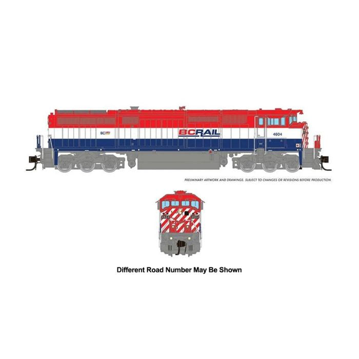 Rapido 540045, N Scale GE Dash 8-40CM, Std. DC, BCOL #4603 Red White & Blue