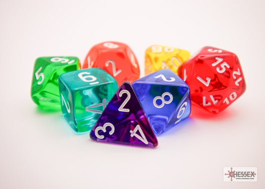 Chessex Prism Translucent 7-Die Set CHX23099