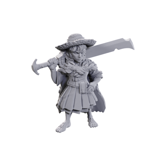 D&D Unpainted Mini - Female Halfling Magus Low-Level 90711