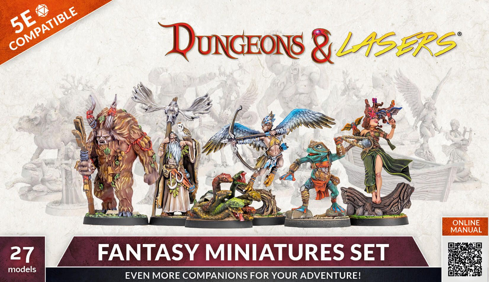 Archon Studio Dungeons And Lasers: Fantasy Miniatures Set