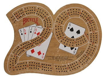 Bicycle Large 29 Wood Cribbage Board