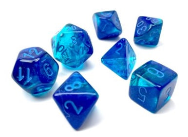 Chessex Gemini Blue-Blue/light blue 7-Die Set CHX26463