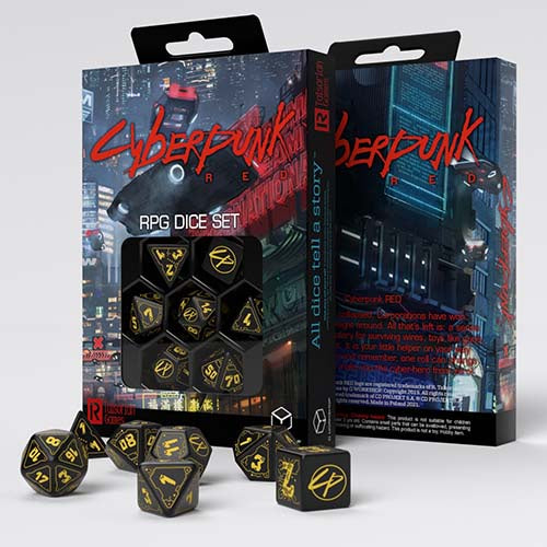 Q Workshop Cyberpunk Red Dice Set Wet Work