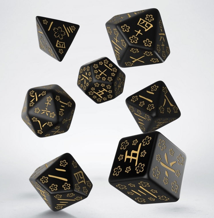 Q Workshop Japanese Dice Set Deep Night Firefly