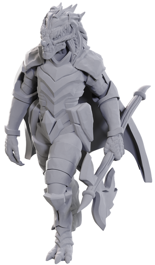 D&D Unpainted Mini - Dragonborn Of Tiamat