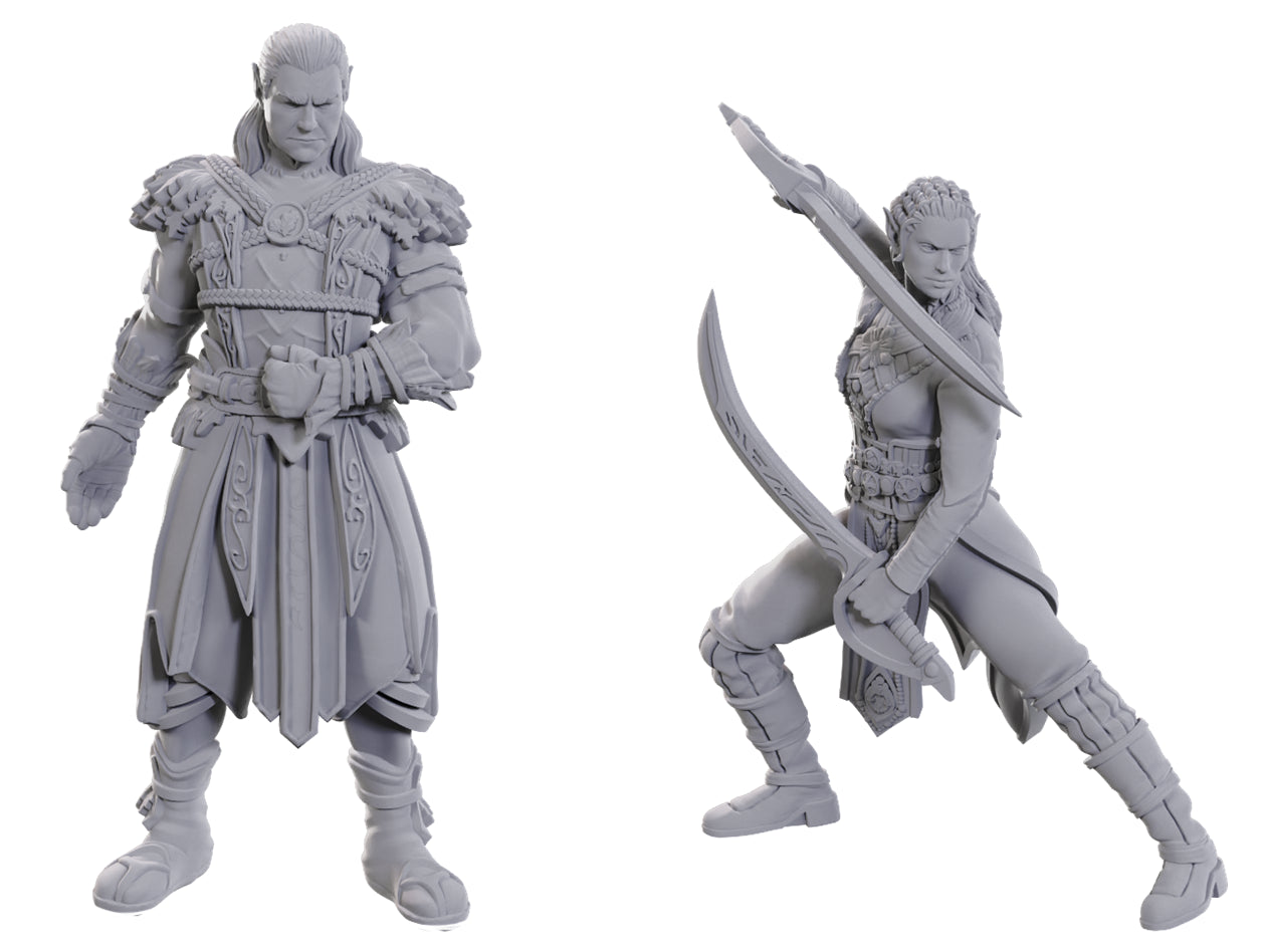 D&D Unpainted Mini - Special Edition Baldur's Gate 3 - Jaheira & Halsin