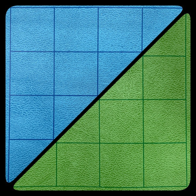 Chessex Battlemat 1" Square Reversible Blue-Green 26"X23.5" - CHX96465