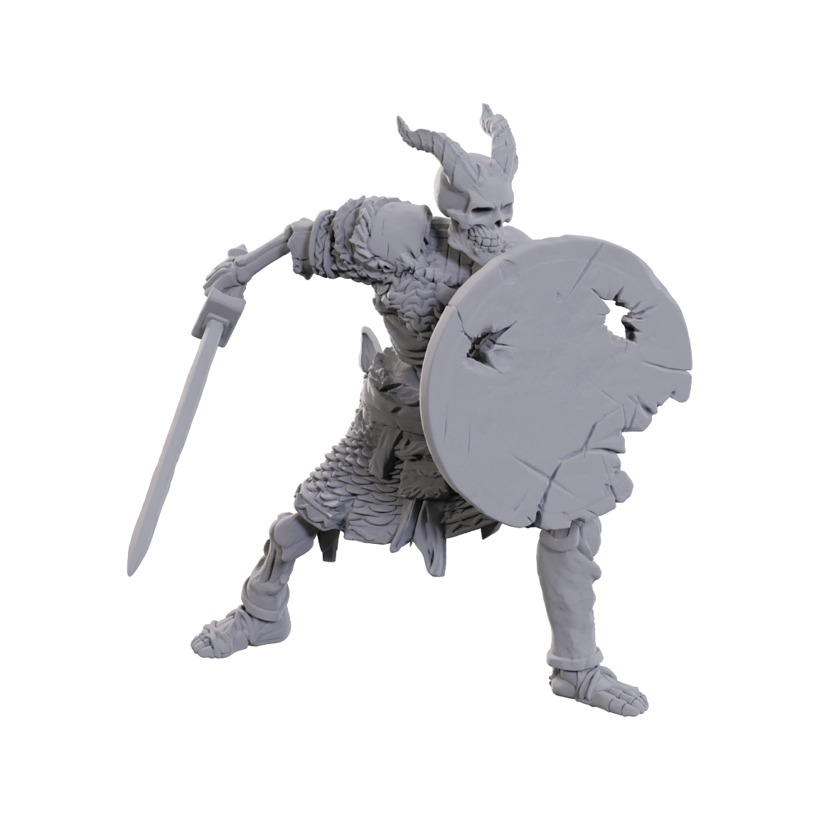 D&D Unpainted Mini - Tiefling Skeleton 90116